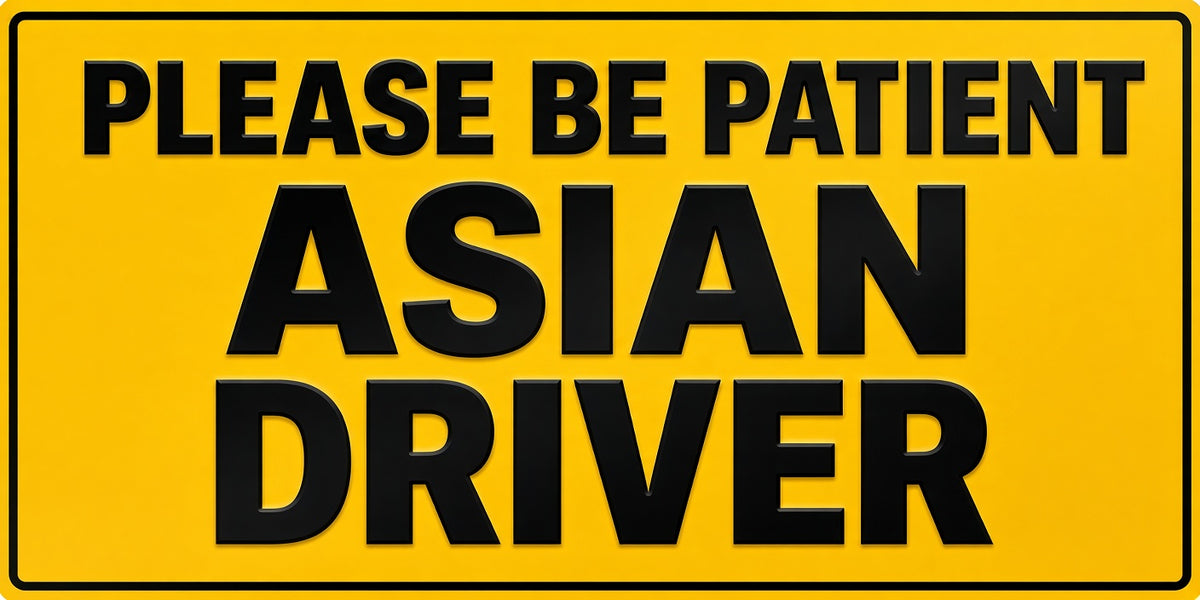 Asian Driver Magnetic Bumper Sticker